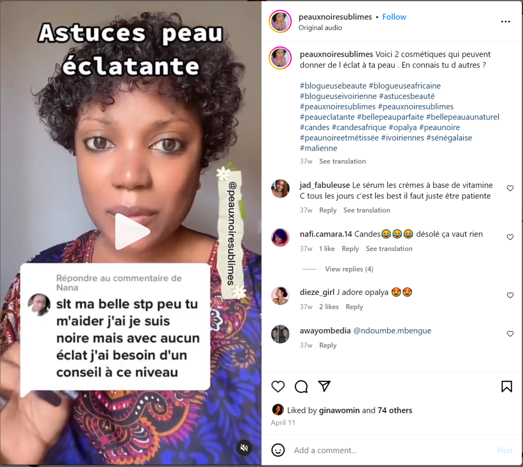 Les Soins claircissants Opalya Sans Hydroquinone Opalya