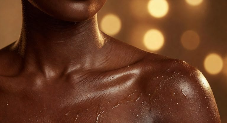 Peau noire éclatante hydratée - bienfaits du lait unifiant Opalya