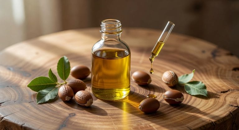 Huile d'argan dorée et noix d'argan - effets et précautions