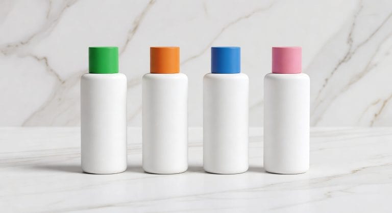 Gamme de laits unifiants Opalya - quatre variantes vert orange bleu rose